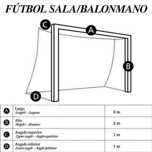 PAR DE Redes Balonmano - FÚTBOL Sala Serie Entrenamiento. 4 mm