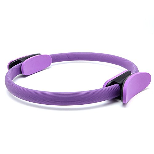 Paramount City - Anillo de yoga de 38 cm con doble asa para entrenamiento de resistencia y fuerza, ejercicio, tonificación, fitness, morado