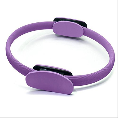 Paramount City - Anillo de yoga de 38 cm con doble asa para entrenamiento de resistencia y fuerza, ejercicio, tonificación, fitness, morado