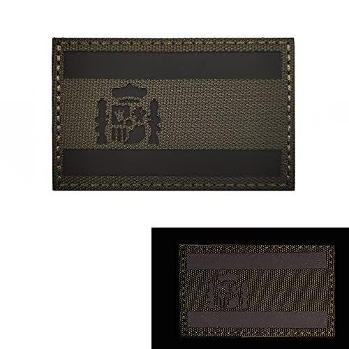 Parche reflectante de España infrarrojo IR banderas del ejército nacional español bordado militar insignia brazalete España emblemas moral apliques para gorras, bolsos, chalecos, uniformes equipo