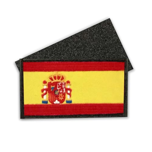 Parches Bordados con Velcro (2 piezas) Banderas España y Europa para Mochila Militar Táctica Crossfit Gimnasio Ejército Oficiales para Hombre o Mujer.