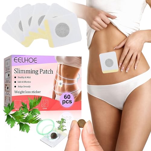 Parches Para Adelgazar, 60 Peizas Slimming Patches, Parches Adelgazantes Abdomen Adelgazar Rapido y Efectivo Para Barriga de Cerveza