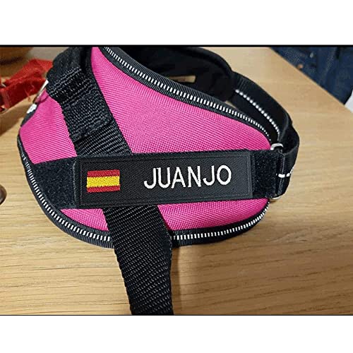 Parches personalizados con nombre militar, 2 piezas Parche táctico bordado personalizado de la bandera española con gancho y bucle, para mochilas Camisa de trabajo uniforme