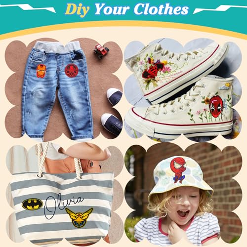 Parches Ropa Termoadhesivos Infantiles,22 Piezas Parches Ropa Niños,Diy Parches para Ropa Termoadhesivos Grandes,Parches Pantalones Niño para Mochilas,Jeans,Pantalon,para Infantil Y Adultos