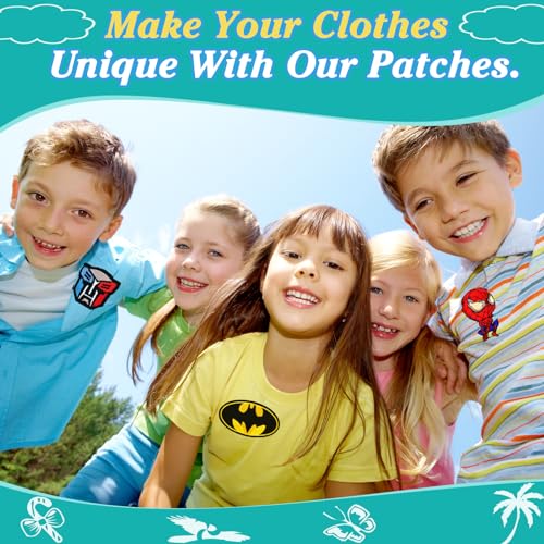 Parches Ropa Termoadhesivos Infantiles,22 Piezas Parches Ropa Niños,Diy Parches para Ropa Termoadhesivos Grandes,Parches Pantalones Niño para Mochilas,Jeans,Pantalon,para Infantil Y Adultos