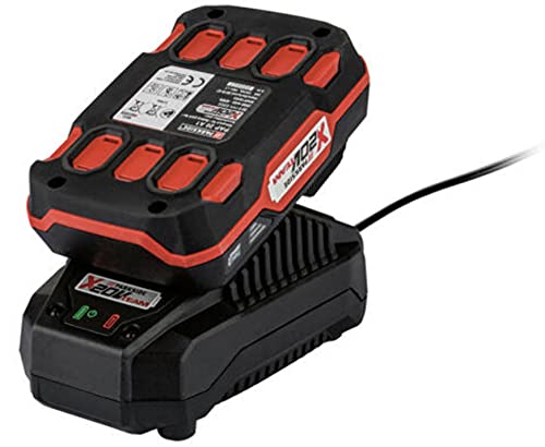 Parkside PAP 20 A1+ Cargador PLG20 A1, batería de iones de litio potente de 2 Ah con 3 fases (todas las herramientas de la serie Parkside 20 V Team Power Tool viene con enchufe británico)