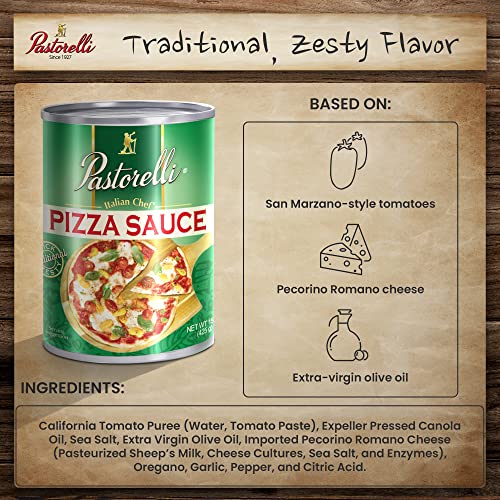 Pastorelli Pizza Sauce Italian Chef, Original, 8-Ounce (Pack of 12)