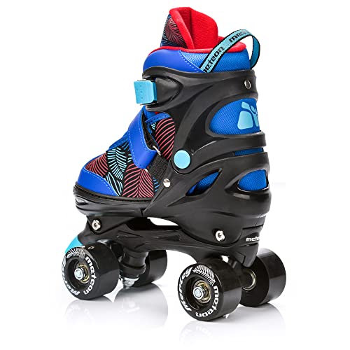 Patines 4 Ruedas Ajustable Disco Roler Skate Patines en Paralelo Retro Quad Skate Patines para Niños Adolescentes y Adultos tamaño Ajustable del Zapato (M 35-38, MERLEY)