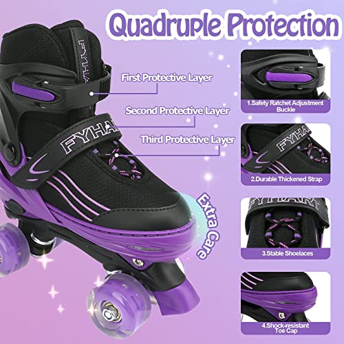 Patines para niñas, Patines para niños, Patines Infantiles con iluminación en Todas Las Ruedas, Aptos para Interior y Exterior, Mediana