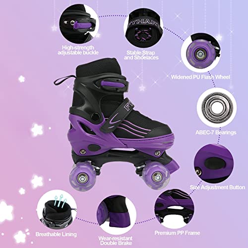 Patines para niñas, Patines para niños, Patines Infantiles con iluminación en Todas Las Ruedas, Aptos para Interior y Exterior, Mediana