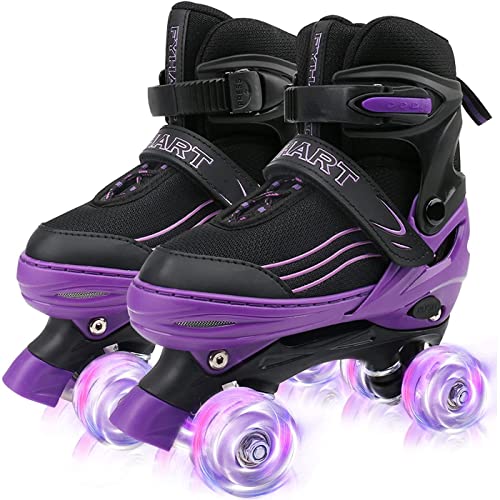 Patines para niñas, Patines para niños, Patines Infantiles con iluminación en Todas Las Ruedas, Aptos para Interior y Exterior, Mediana