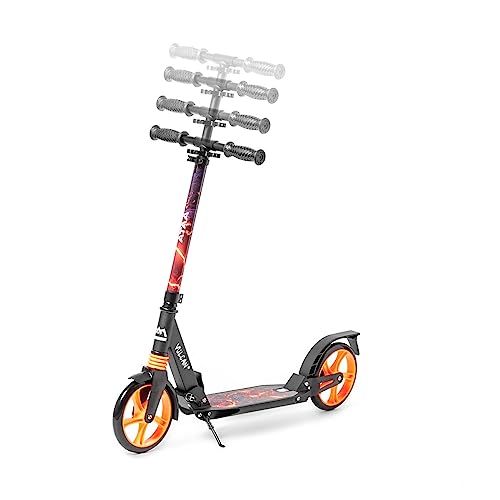 Patinete ATAA Serie Pro **Vulcan**Patinete Plegable y Ajustable en Altura con Grandes Ruedas de 20 cm, Correa de Transporte y suspensiones traseras y Delanteras