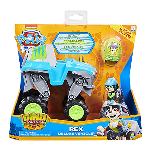 Patrulla Canina - Coche Transformable Rex Dino Rescue - Coche De Juguete Patrulla Canina Dino Rescue De Rex Y 1 Figura Dinosaurio Misteriosa - 6059329 - Juguetes Niños 3 Años +