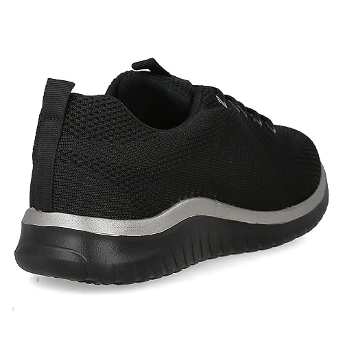 PAYMA - Zapatillas Sneakers Deportivas Mujer. Tela Malla Transpirable. Memory Foam. Tenis Gimnasio, Deporte, Casual y Caminar. Cordones. Color: Negro Cordones. Talla: EU 40