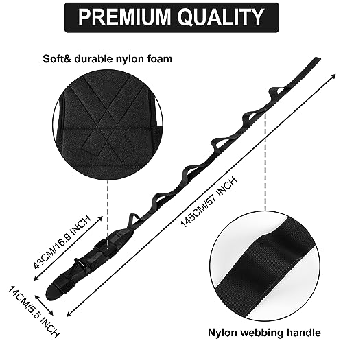 Peaken Correa de estiramiento de yoga, correa de estiramiento de piernas con 7 bucles, estirador de fasciapara fisioterapia