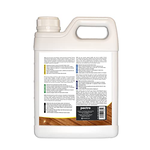 PECTRO Cera para parquet y suelo laminado - Abrillantador protector suelos de madera 1000ml - protector suelo tarima flotante reparador madera - Nutre, renueva y protege de manchas y pisadas