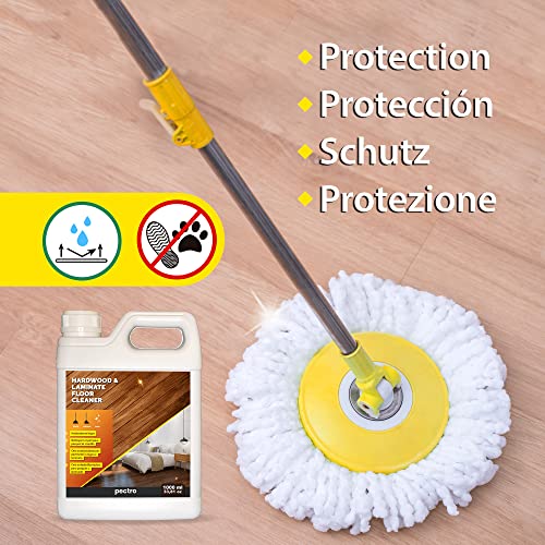 PECTRO Cera para parquet y suelo laminado - Abrillantador protector suelos de madera 1000ml - protector suelo tarima flotante reparador madera - Nutre, renueva y protege de manchas y pisadas