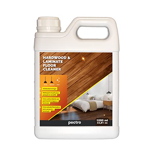 PECTRO Cera para parquet y suelo laminado - Abrillantador protector suelos de madera 1000ml - protector suelo tarima flotante reparador madera - Nutre, renueva y protege de manchas y pisadas