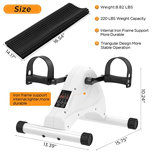 Pedales Estaticos Personas Mayores,Pedaleador Electrico, 6 Niveles de Velocidad, Control Remoto con Motor Silencioso para Pierna Rehabilitaci