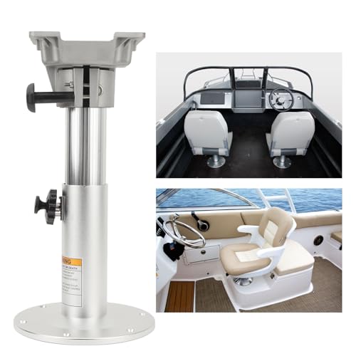 Pedestal de asiento de barco, Altura ajustable de bloqueo de base del asiento del barco para capitán de silla, 335 a 490mm, Base giratoria de 360° para el Sillón del Barco, para RV