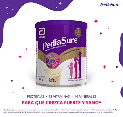 PediaSure – Sabor Vainilla – Complemento Alimenticio para Niños con Proteínas, Vitaminas y Minerales – 400 gr