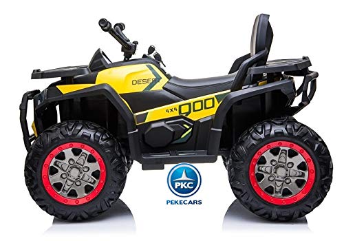 PEKECARS Quad Eléctrico Desert 12V 2.4G Amarillo