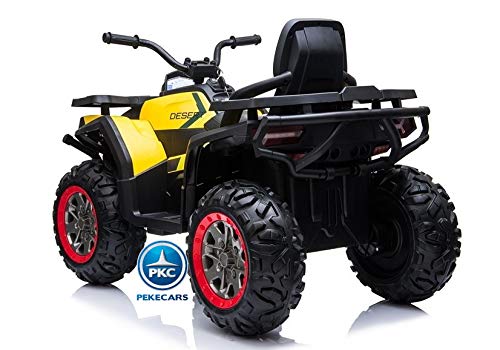 PEKECARS Quad Eléctrico Desert 12V 2.4G Amarillo