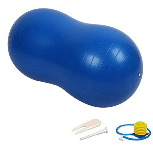 Pelota de gimnasia con forma de cacahuete, para yoga, pilates, pequeños ejercicios, antipinchazos, incluye bomba de pelota, 90 cm