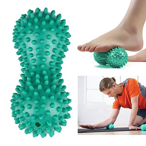 Pelota de masaje para yoga, fitness, alivio de estrés de PVC, masajeador de pies de mano con forma de cacahuete