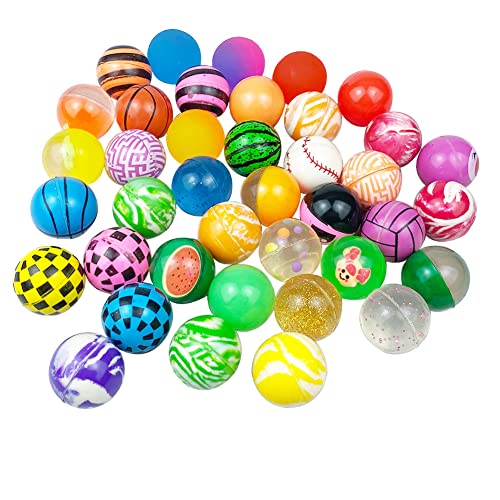 Pelotas Saltarinas para Niños, 40pcs Pelota Saltarina 30mm, Pelotas Saltarinas de Goma, Pelotas para Niños, ideal como Regalo o Regalo para Cumpleaños Infantiles, Niños y Niñas