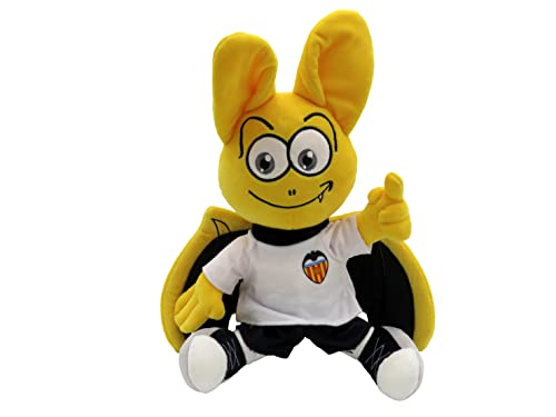 Peluche Mascota Valencia 30 Cm Camiseta Blanca, Producto Oficial (CyP Brands)