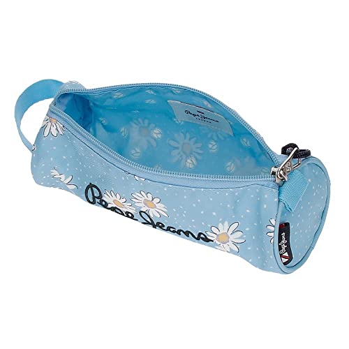 Pepe Jeans Katherine Estuche Redondo Azul 23x9x9 cms Poliéster