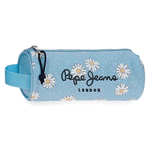 Pepe Jeans Katherine Estuche Redondo Azul 23x9x9 cms Poliéster