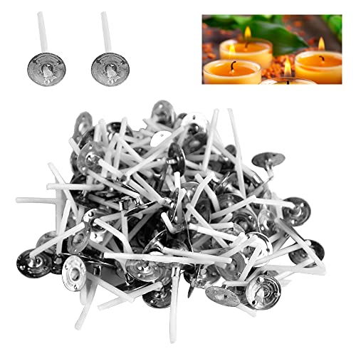 PERFETSELL 600 Pcs Mechas Enceradas Corta Mechas Velas 26mm Pabilo de Algodón para Velas Mechas de Velas Caseras Mecha para Candelas para Velas de Soja/Cera de Abeja Velas de Aceite, Algodón Natural