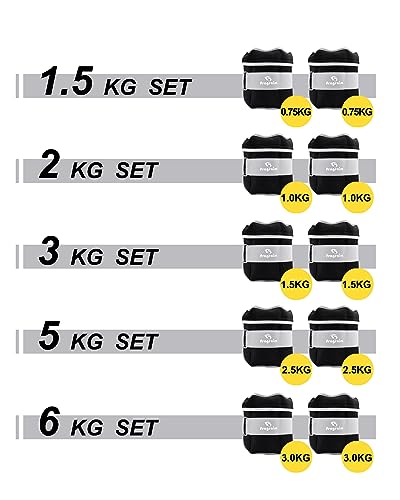 Pesas Tobillos Ajustables 1-1,5 kg Par con Pesas Extraíbles Para Footing, Gimnasia, Aerobic, Fisioterapia| Cada uno 0,15-0,75 kg, Total 1,5kg, Gris