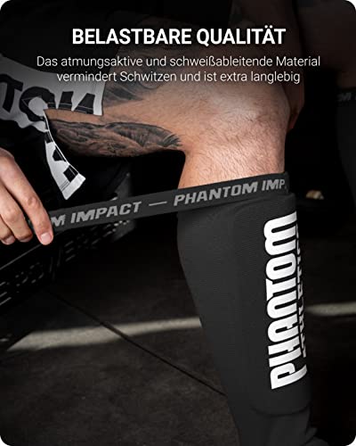 Phantom Athletics – Espinilleras – Protección Ideal y Ajuste óptimo para Kicks en Sparring – para Cualquier Artes Marciales – MMA, Kickboxing y Muay Thai – Hombre y Mujer