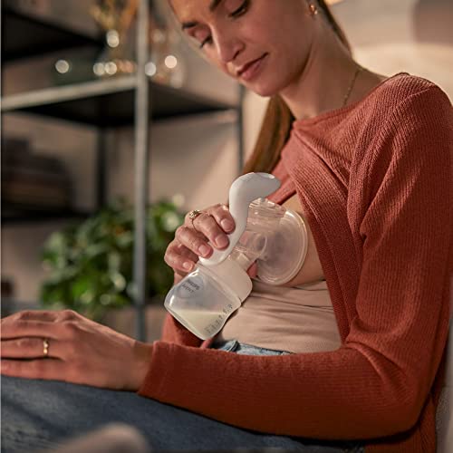 Philips Avent Extractor de leche manual: sacaleches sin BPA, extracción sencilla con una sola mano (modelo SCF430/01)