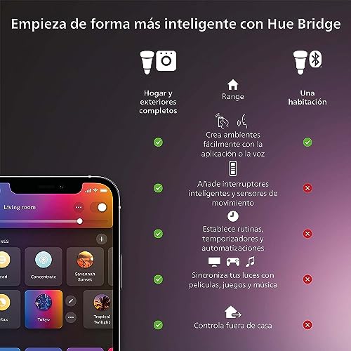 Philips Hue -Kit Inicio Barras Hue Play, Sincroniza Luz Blanca y de Colores con el contendio de tu TV y juegos, Funciona con Alexa, Google Assistant y Apple HomeKit, Negro-Pack de 2