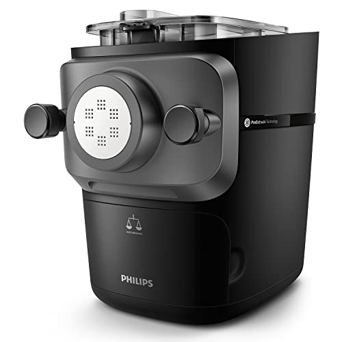 Philips Máquina Para Hacer Pasta 7000 Series - Tecnología ProExtrude, Pesaje Automático, Completamente Automático, 8 Discos Para Dar Forma, Negro (HR2665/93)