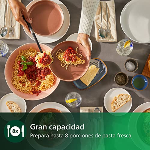 Philips Máquina Para Hacer Pasta 7000 Series - Tecnología ProExtrude, Pesaje Automático, Completamente Automático, 8 Discos Para Dar Forma, Negro (HR2665/93)