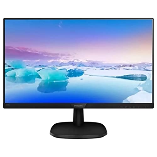 Philips Monitors - Monitor 243V7QDSB/00- 24", FHD, 75Hz, IPS, Flicker Free, (1920x1080, 250cd/m² VESA, DSUB, HDMI), Color Negro