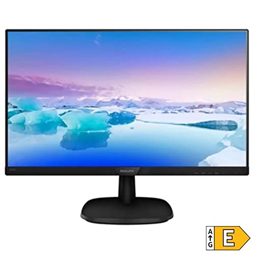 Philips Monitors - Monitor 243V7QDSB/00- 24", FHD, 75Hz, IPS, Flicker Free, (1920x1080, 250cd/m² VESA, DSUB, HDMI), Color Negro