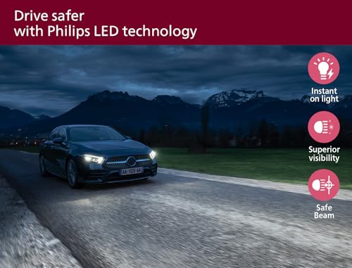 Philips Ultinon Access LED lámpara para faros de coche (Fog H8/H9/H16), ultra-compact direct-fit, 80%, 6.000K, set de 2