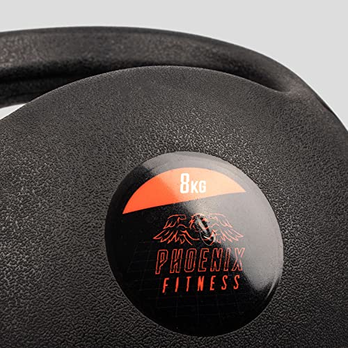 Phoenix Fitness Unisex Adult Double Handle Medicine Ball 8kg Double Handle Medicine Ball 8kg - Black, 8kg