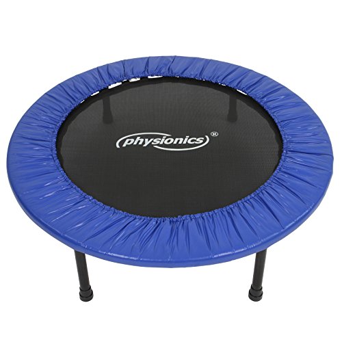 Physionics® Mini Trampolín - Diámetros Disponibles (Ø) 81/91/96/102/114/122 cm, Máx. 100 kg, Soportes Antideslizantes, para Exterior y Interior - Trampolín de Fitness, Ejercicios