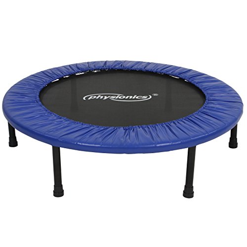 Physionics® Mini Trampolín - Diámetros Disponibles (Ø) 81/91/96/102/114/122 cm, Máx. 100 kg, Soportes Antideslizantes, para Exterior y Interior - Trampolín de Fitness, Ejercicios