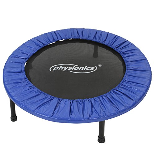 Physionics® Mini Trampolín - Diámetros Disponibles (Ø) 81/91/96/102/114/122 cm, Máx. 100 kg, Soportes Antideslizantes, para Exterior y Interior - Trampolín de Fitness, Ejercicios