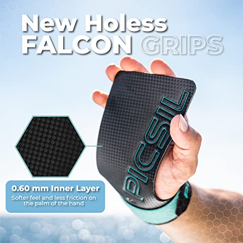 PICSIL Falcon Calleras para Cross Training, Grips con Almohadilla Extra para Mayor Protección y Confort, para Gimnasio, Box, Halterofilia, Previenen Ampollas y Desgarros, Unisex (G, Sin Agujeros)