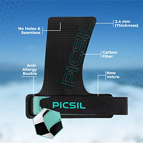 PICSIL Falcon Calleras para Cross Training, Grips con Almohadilla Extra para Mayor Protección y Confort, para Gimnasio, Box, Halterofilia, Previenen Ampollas y Desgarros, Unisex (G, Sin Agujeros)