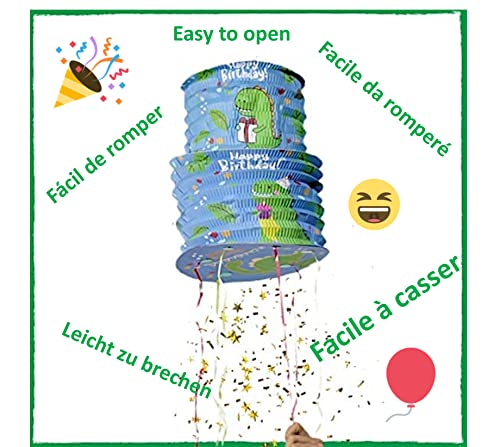 Piñata de Cumpleaños Niño- Piñata Dinosaurio grande ideal para rellenar con juguetes piñata o relleno piñata- Piñata dinosaurio verde fiesta cumpleaños infantil